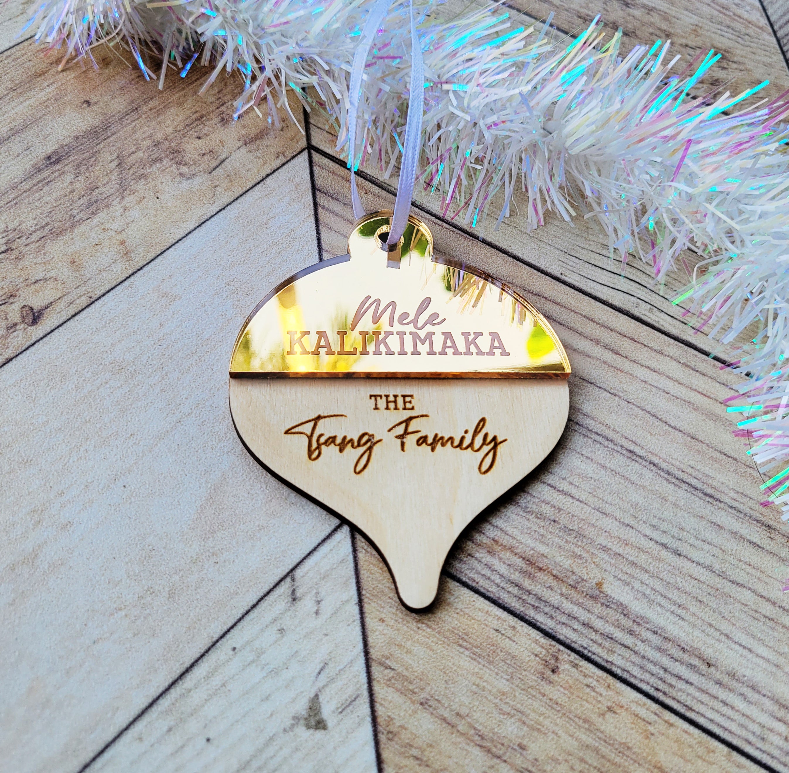 Custom Mele Kalikimaka Ornament